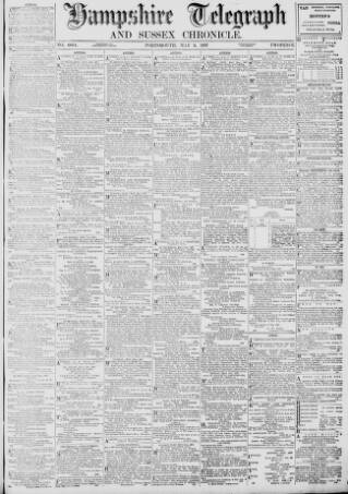 cover page of Hampshire Telegraph published on May 8, 1897