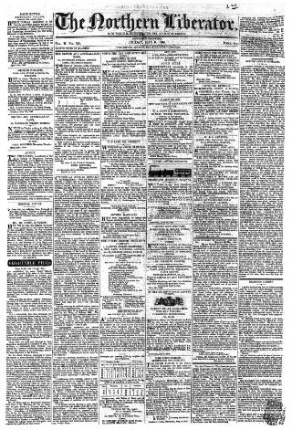 cover page of Northern Liberator published on May 8, 1840