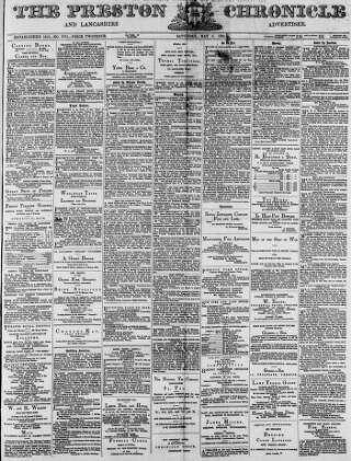 cover page of Preston Chronicle published on May 9, 1885