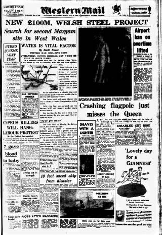 cover page of Western Mail published on May 9, 1956