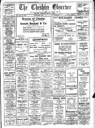 cover page of Cheshire Observer published on May 8, 1943