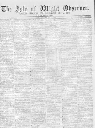 cover page of Isle of Wight Observer published on May 8, 1869