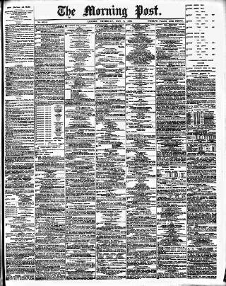 cover page of Morning Post published on May 8, 1902