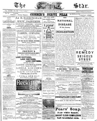 cover page of The Star published on May 8, 1886