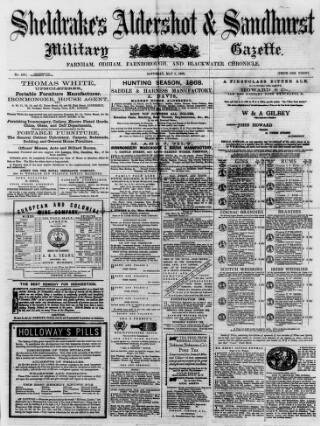 cover page of Aldershot Military Gazette published on May 9, 1868