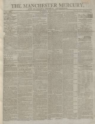 cover page of Manchester Mercury published on May 8, 1810