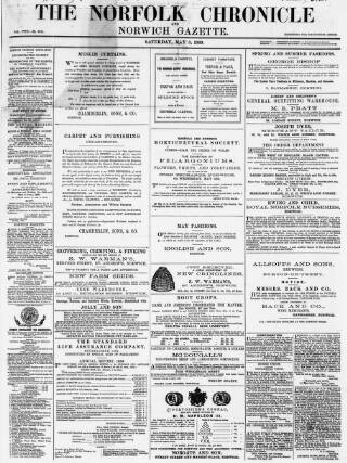 cover page of Norfolk Chronicle published on May 8, 1869