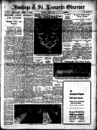 cover page of Hastings and St Leonards Observer published on May 8, 1943