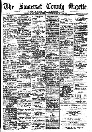 cover page of Somerset County Gazette published on May 18, 1889