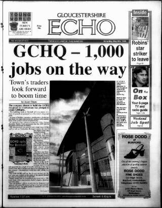 cover page of Gloucestershire Echo published on May 8, 1999