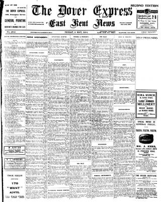 cover page of Dover Express published on May 8, 1914
