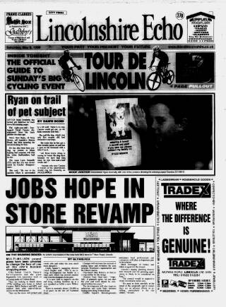 cover page of Lincolnshire Echo published on May 8, 1999
