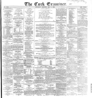 cover page of Cork Examiner published on May 8, 1869