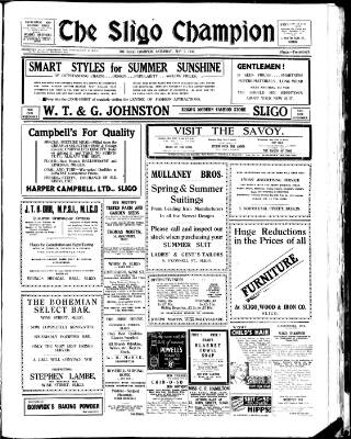 cover page of Sligo Champion published on May 9, 1936