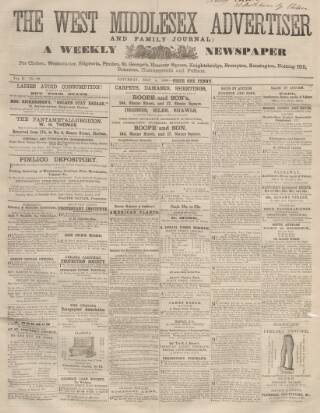 cover page of West Middlesex Advertiser and Family Journal published on May 8, 1858