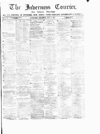 cover page of Inverness Courier published on May 8, 1884