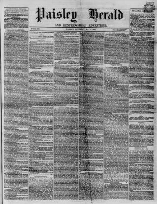 cover page of Paisley Herald and Renfrewshire Advertiser published on May 8, 1858