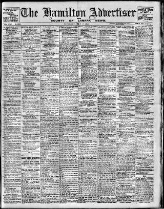 cover page of Hamilton Advertiser published on May 8, 1915