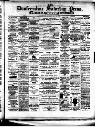 cover page of Dunfermline Saturday Press published on May 8, 1886