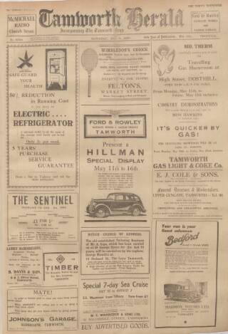 cover page of Tamworth Herald published on May 9, 1936