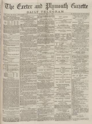 cover page of Exeter and Plymouth Gazette Daily Telegrams published on May 8, 1884