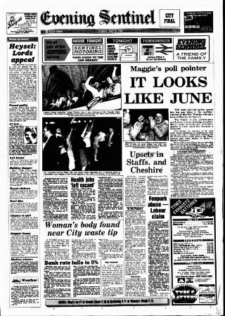 cover page of Staffordshire Sentinel published on May 8, 1987