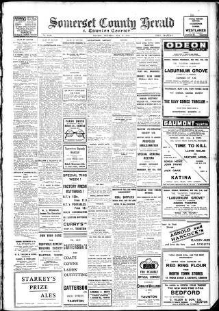 cover page of Taunton Courier and Western Advertiser published on May 8, 1943