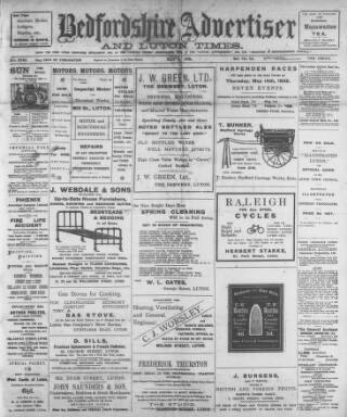 cover page of Luton Times and Advertiser published on May 8, 1908