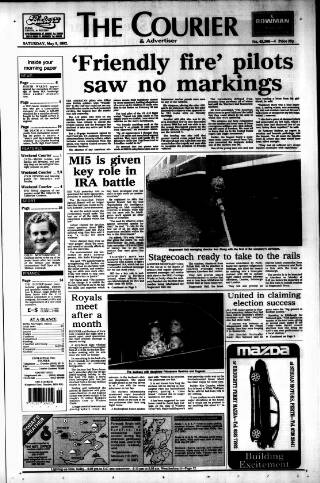 cover page of Dundee Courier published on May 9, 1992