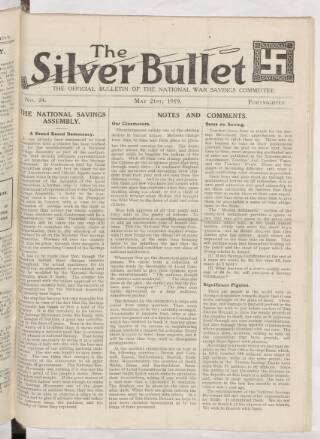 cover page of Silver Bullet published on May 21, 1919