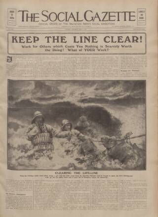 cover page of Social Gazette published on May 8, 1915