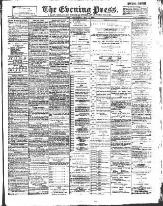 cover page of Yorkshire Evening Press published on May 8, 1895
