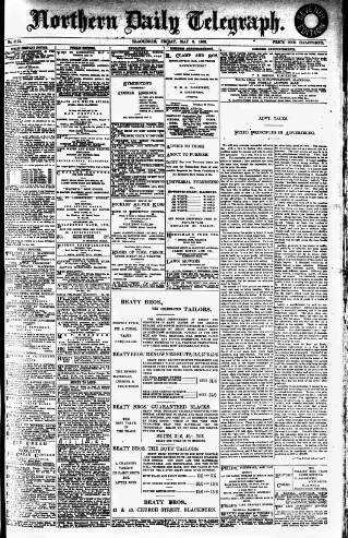 cover page of Northern Daily Telegraph published on May 8, 1903