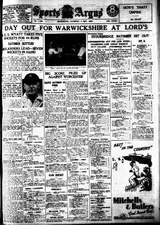 cover page of Sports Argus published on May 9, 1936