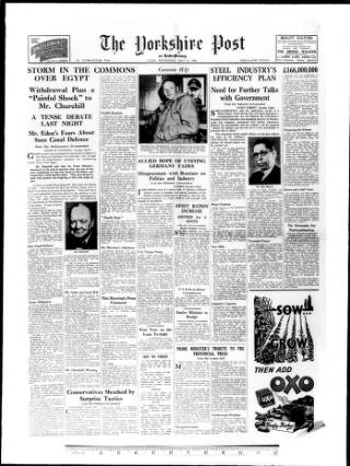 cover page of Yorkshire Post and Leeds Intelligencer published on May 8, 1946