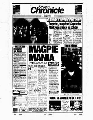 cover page of Newcastle Evening Chronicle published on May 8, 1993