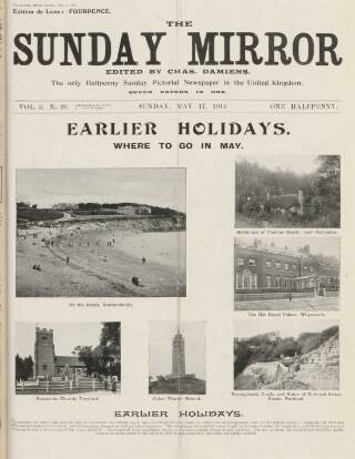 cover page of The Sunday Mirror published on May 17, 1914
