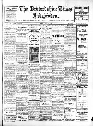 cover page of Bedfordshire Times and Independent published on May 8, 1908