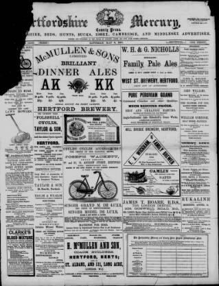cover page of Hertford Mercury and Reformer published on May 8, 1897