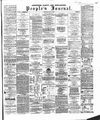 cover page of Aberdeen People's Journal published on May 9, 1863