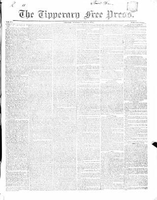 cover page of Tipperary Free Press published on May 8, 1841