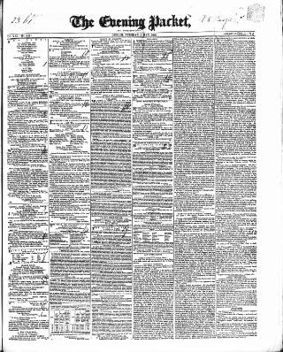cover page of Dublin Evening Packet and Correspondent published on May 9, 1848