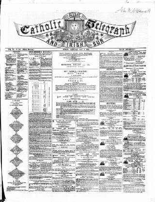 cover page of Catholic Telegraph published on May 8, 1858
