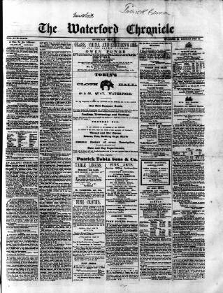 cover page of Waterford Chronicle published on May 8, 1858