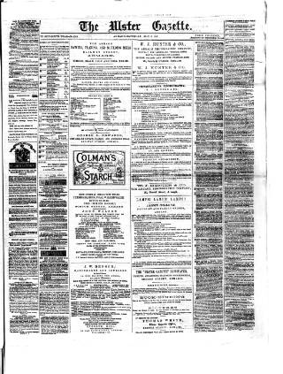 cover page of Ulster Gazette published on May 8, 1880