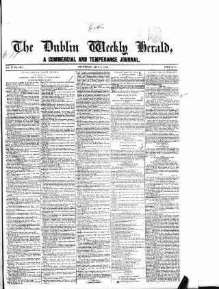 cover page of Dublin Weekly Herald published on May 8, 1841