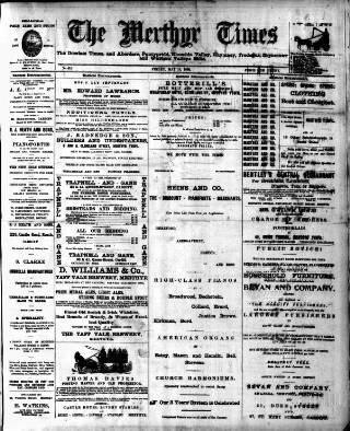 cover page of Merthyr Times, and Dowlais Times, and Aberdare Echo published on May 12, 1899