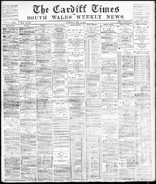 cover page of Cardiff Times published on May 9, 1885