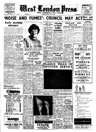 cover page of Chelsea News and General Advertiser published on May 8, 1959