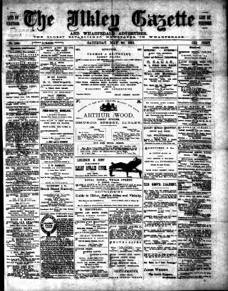 cover page of Ilkley Gazette and Wharfedale Advertiser published on May 23, 1891
